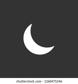 moon icon vector. moon sign on black background. moon icon for web and app