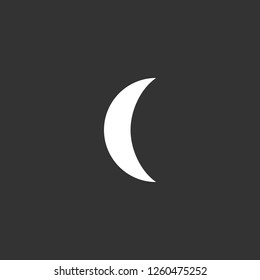 moon icon vector. moon sign on black background. moon icon for web and app