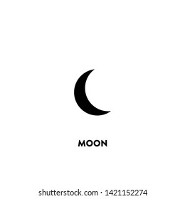 moon icon vector. moon sign on white background. moon icon for web and app