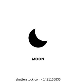 moon icon vector. moon sign on white background. moon icon for web and app