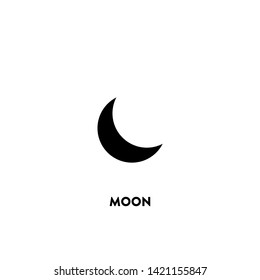 moon icon vector. moon sign on white background. moon icon for web and app