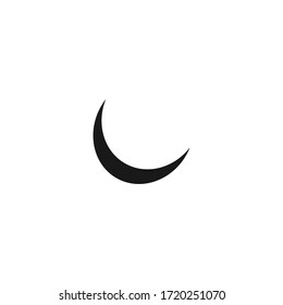 moon icon vector. moon sign on white background. 