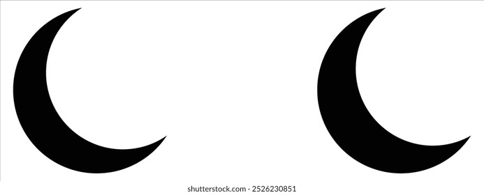 Símbolo de signo de Vector de icono de luna