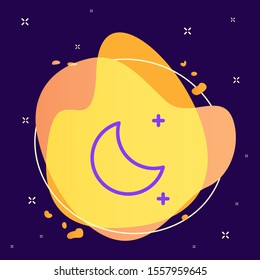 Moon icon - Vector. Spage concept illustration.abstract vector background
