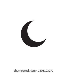 Moon icon vector. Moon an star icon. Logo illustration on white background. Flat design style.