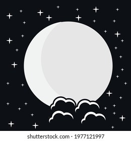 
Moon icon vector. Moon an star icon. Logo illustration on white background. Flat design style.