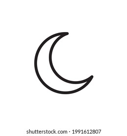 Moon icon vector. Moon an star icon. Logo illustration on white background. Flat design style.