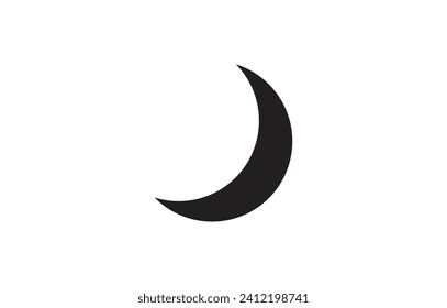 Moon icon vector. Moon an star icon. Logo illustration on white background. Flat design style.