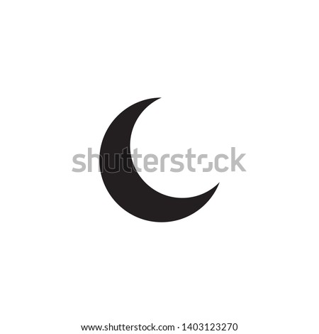 Moon icon vector. Moon an star icon. Logo illustration on white background. Flat design style.