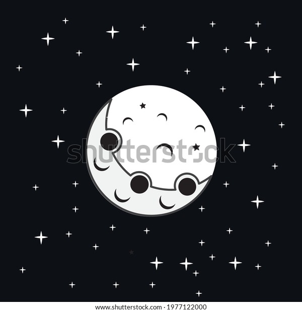 \
Moon icon vector. Moon\
an star icon. Logo illustration on white background. Flat design\
style.