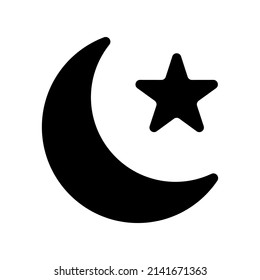 Moon Icon Vector Symbol Design Illustration