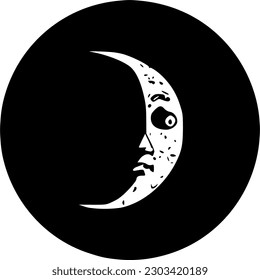 Moon icon vector symbol design illustration