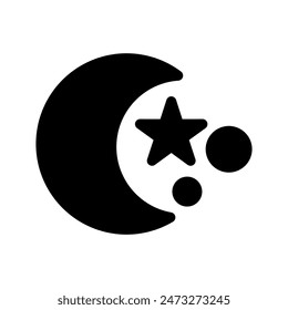 Moon Icon Vector Symbol Design Illustration