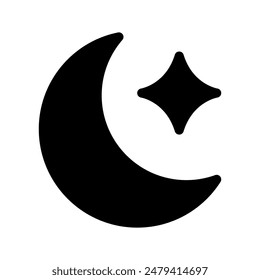 Moon Icon Vector Symbol Design Illustration
