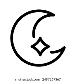 Moon Icon Vector Symbol Design Illustration