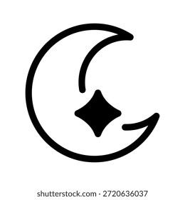 Ilustração de design de símbolo de vetor de ícone da lua