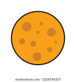 diseño del logotipo de la ilustración de la plantilla del vector de icono lunar