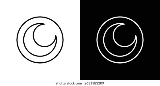 Moon icon vector for web, computer and mobile apps