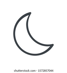 moon icon weather icon vector illustration logo template for many purpose. Isolated on white background.