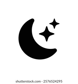 Moon icon web design in vector