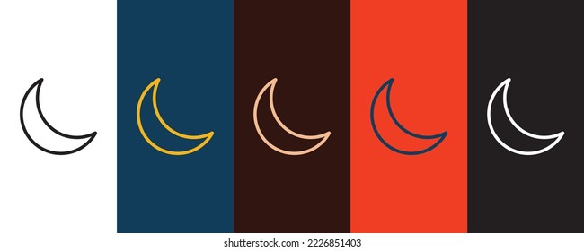 Moon icon for web and mobile