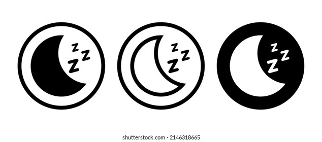 Moon icons button, vector, sign, symbol, logo, illustration, flat design.	