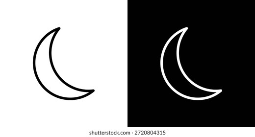 Ícones da Lua design gráfico símbolos vetoriais. ícone Eps10.