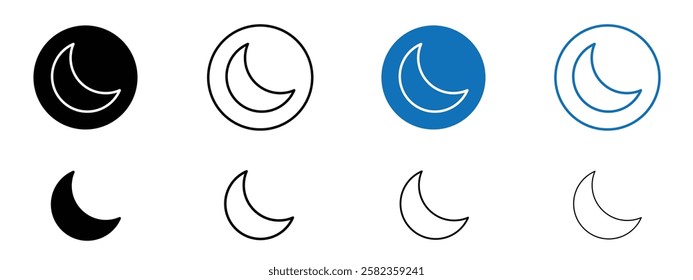 Moon icons pack vectors for app and web ui designs