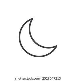 Moon icons set. filled and line illustration