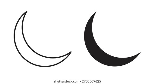 Iconos de la luna para el Diseño web de uso, logotipo. Ilustración del símbolo.