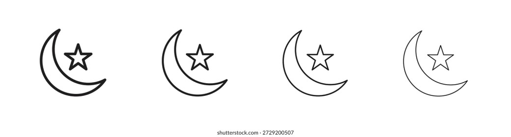 Moon icons Vector Logo Template Illustration Designs. Vector EPS 10.