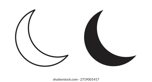 Mondsymbole, Vektorsymbole. gefülltes flaches Zeichen