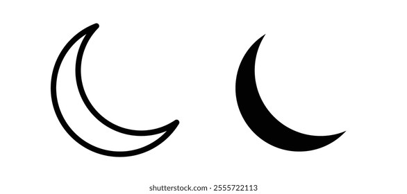 Moon icons for web ui designs