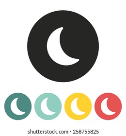 Moon icon.Vector illustration.