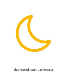 Moon icon,vector illustration. Flat design style. vector moon icon illustration isolated on White background, moon icon Eps10. moon icons graphic design vector symbols.