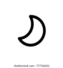 Moon icon,vector illustration. Flat design style. vector moon icon illustration isolated on White background, moon icon Eps10. moon icons graphic design vector symbols.