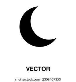Icono de la luna,ilustración vectorial. Icono de luna aislado en fondo blanco, icono de luna.eps