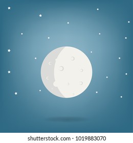 moon illustration - moon cartoon drawing vector