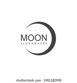 Moon illustration logo vector template