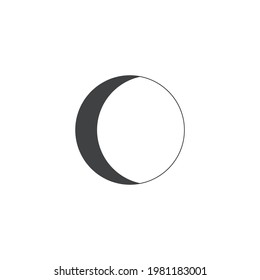 Moon illustration logo vector template