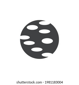 Moon illustration logo vector template