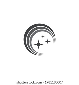 Moon illustration logo vector template