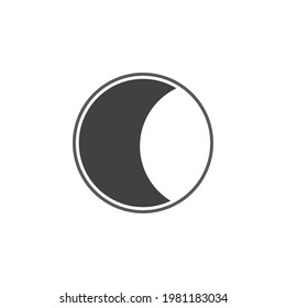 Moon illustration logo vector template