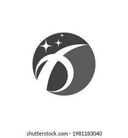 Moon illustration logo vector template