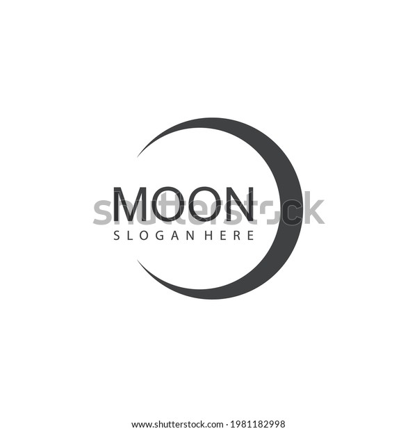 Moon illustration logo
vector template