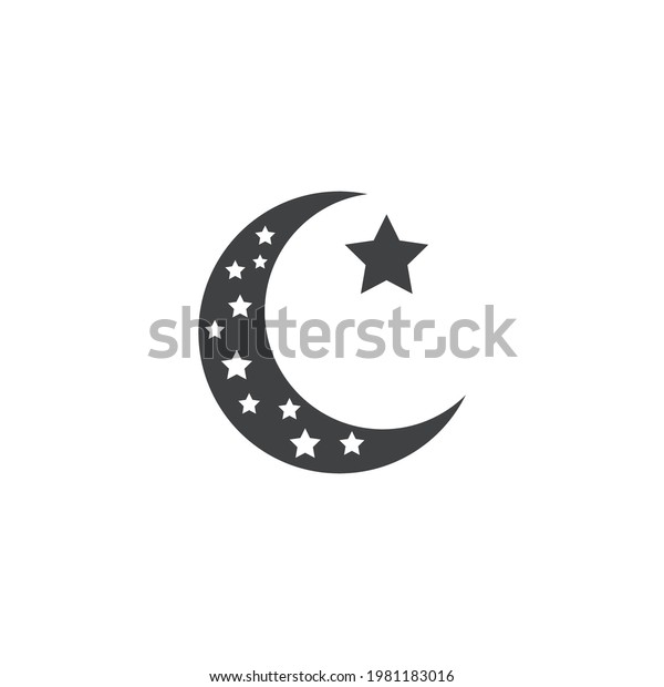 Moon illustration logo\
vector template