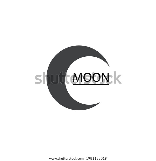 Moon illustration logo\
vector template