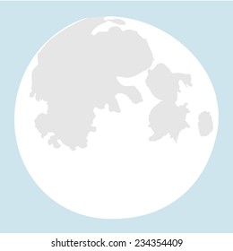 Moon illustration, vector.