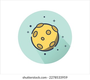 Moon Illustration Vector Modern Icon