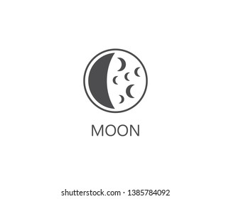 Moon ilustration logo vector template